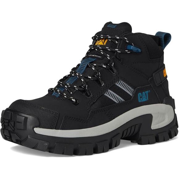 Caterpillar Mens Invader Mid Vent Boots US 13 Wide EU 46 Black Composite Toe NIB - Picture 1 of 12